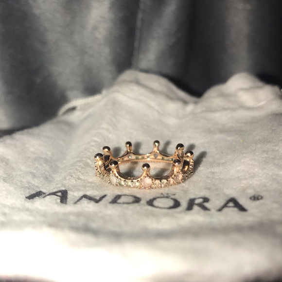 pandora rose gold crown ring - Picture 1 of 3